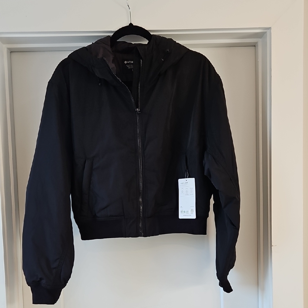 Athleta Black Bomber Jacket